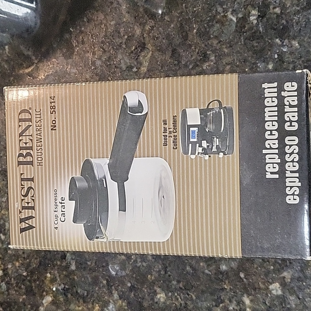 NIB West Bend replacement 4-cup espresso Carafe